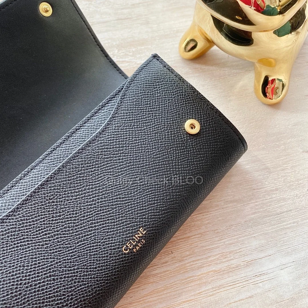 플랩 장지갑 블랙 상세