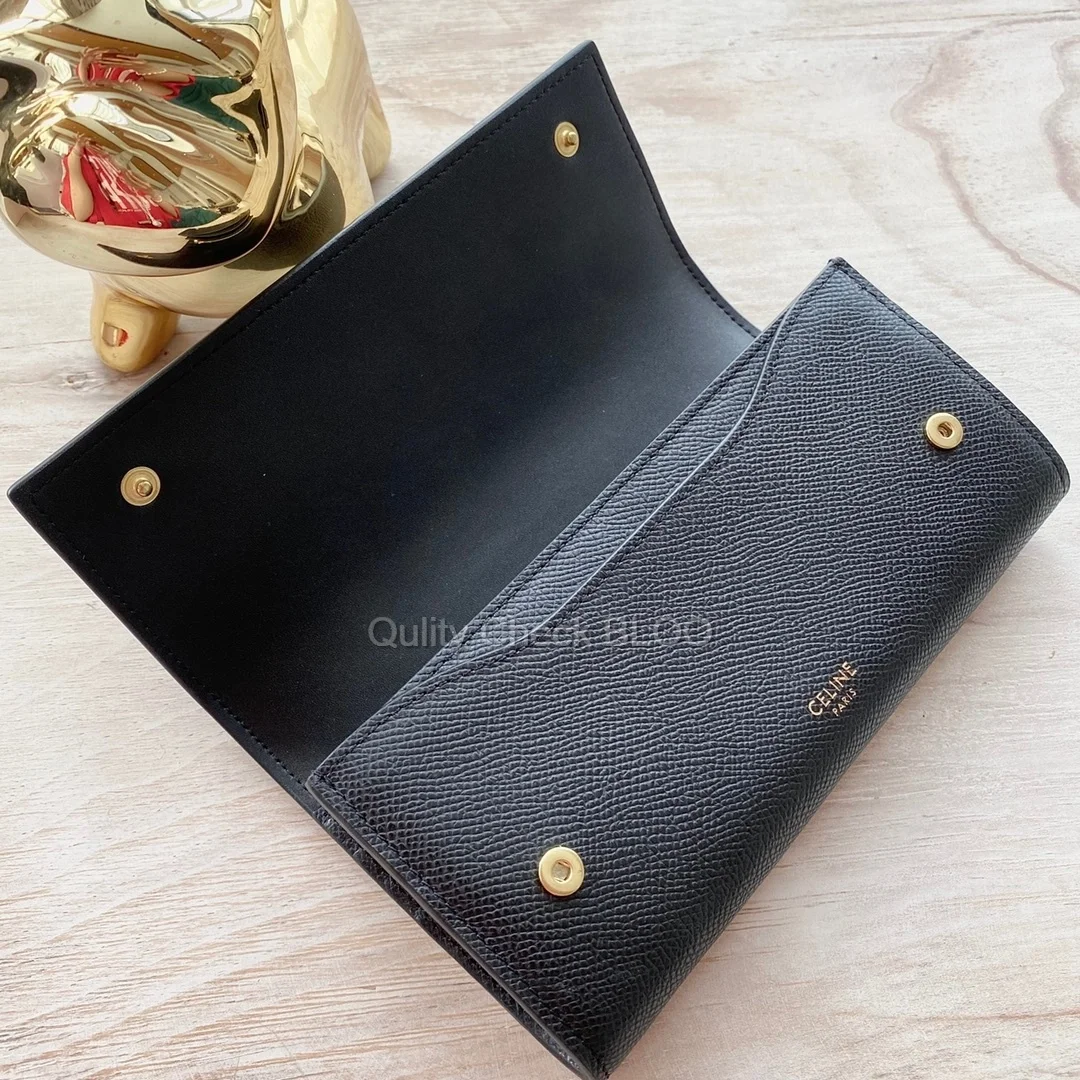 플랩 장지갑 블랙 상세