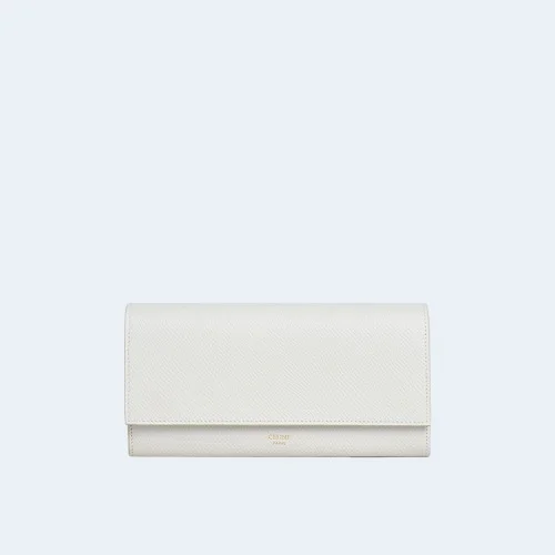 라지 플랩 장지갑 화이트
