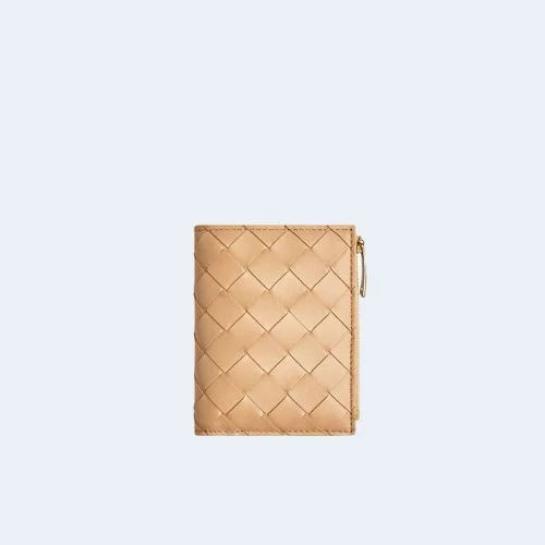 폴더형 지퍼 지갑 아몬드