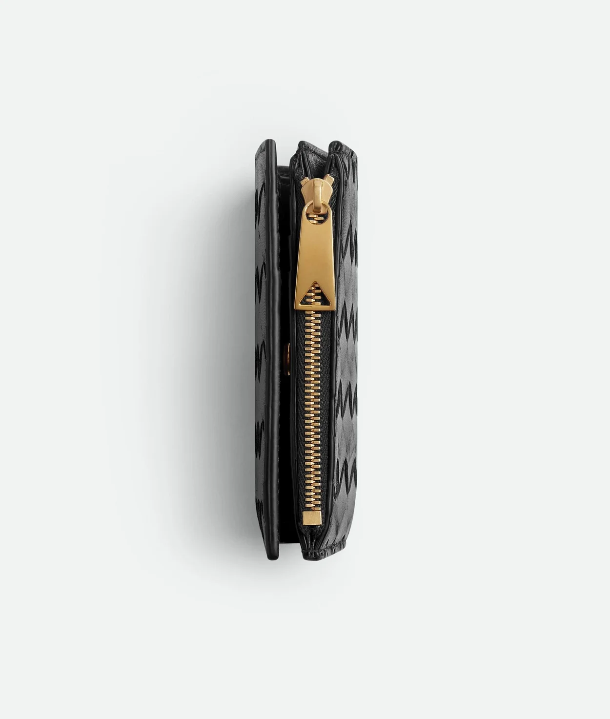 스몰 인트레치아토 폴더형 지퍼 지갑 블랙 상세