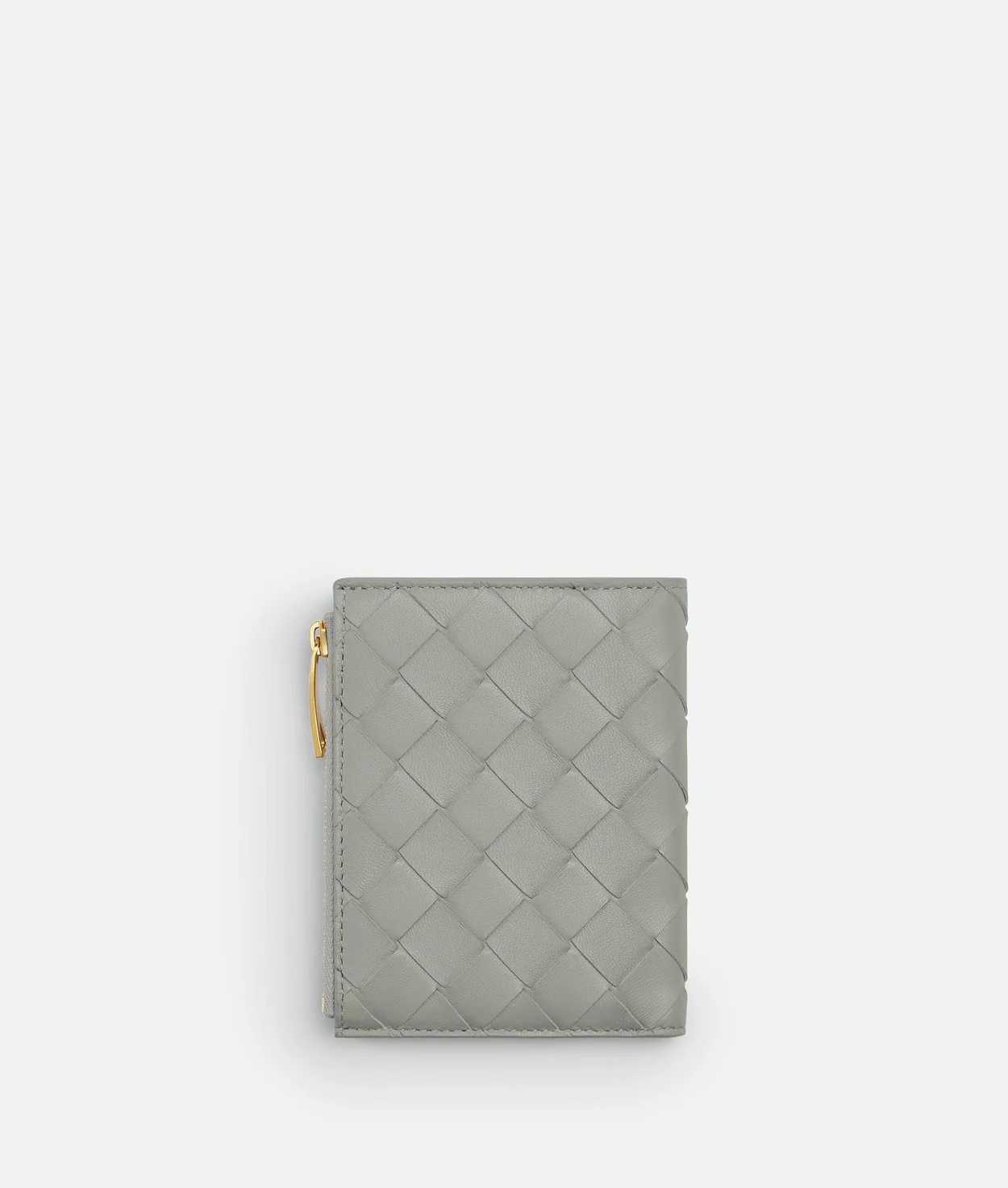 스몰 인트레치아토 폴더형 지퍼 지갑 그레이 상세
