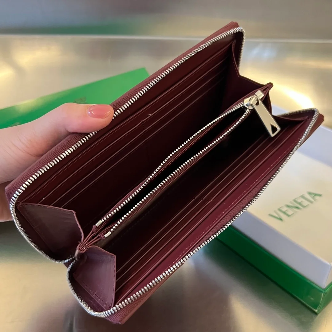 어라운드 지퍼 월릿 버건디 상세