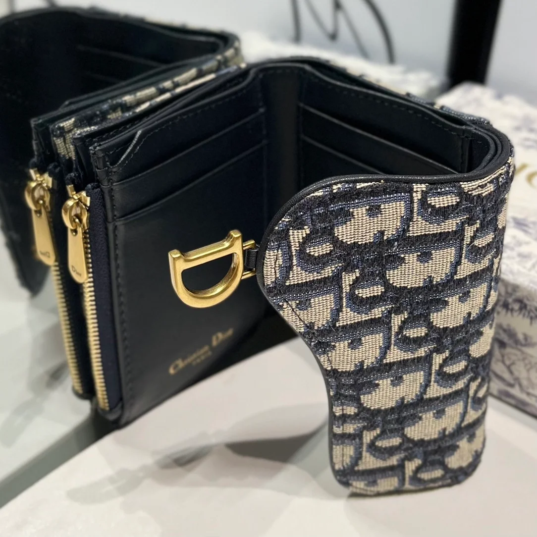 새들 로투스 지갑 블루 상세