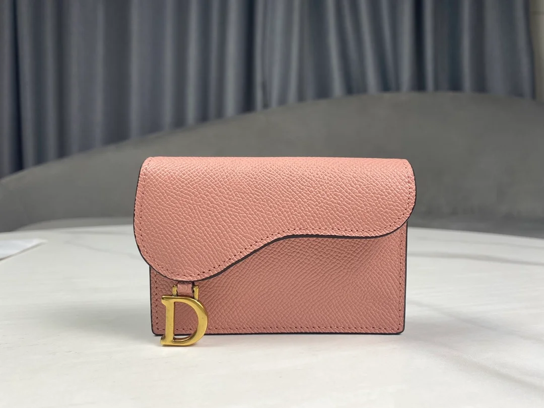 새들 플랩 카드 지갑 핑크 상세