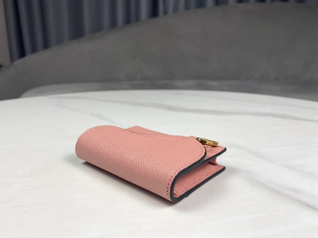 새들 플랩 카드 지갑 핑크 상세
