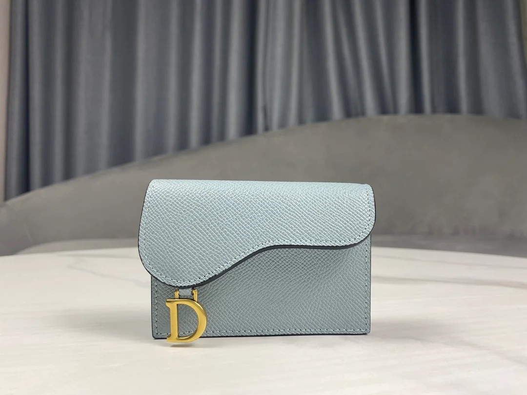 새들 플랩 카드 지갑 블루 상세