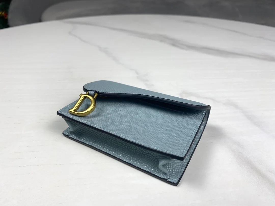 새들 플랩 카드 지갑 블루 상세