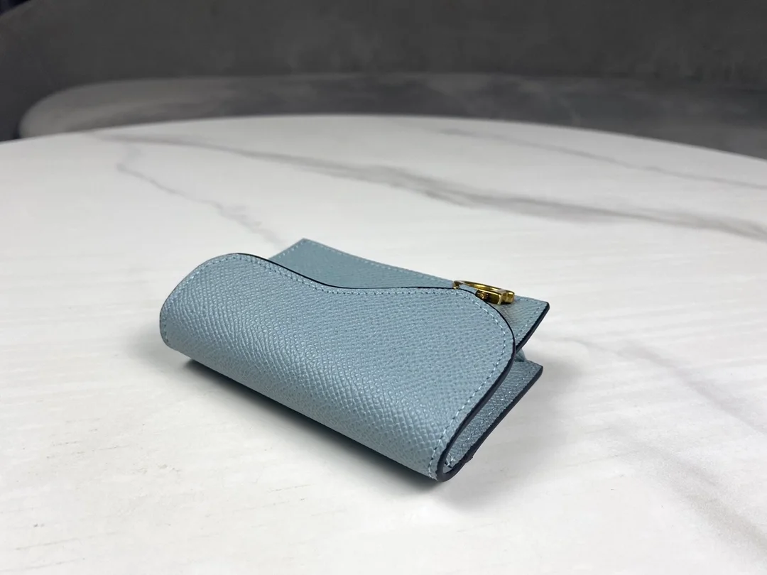 새들 플랩 카드 지갑 블루 상세