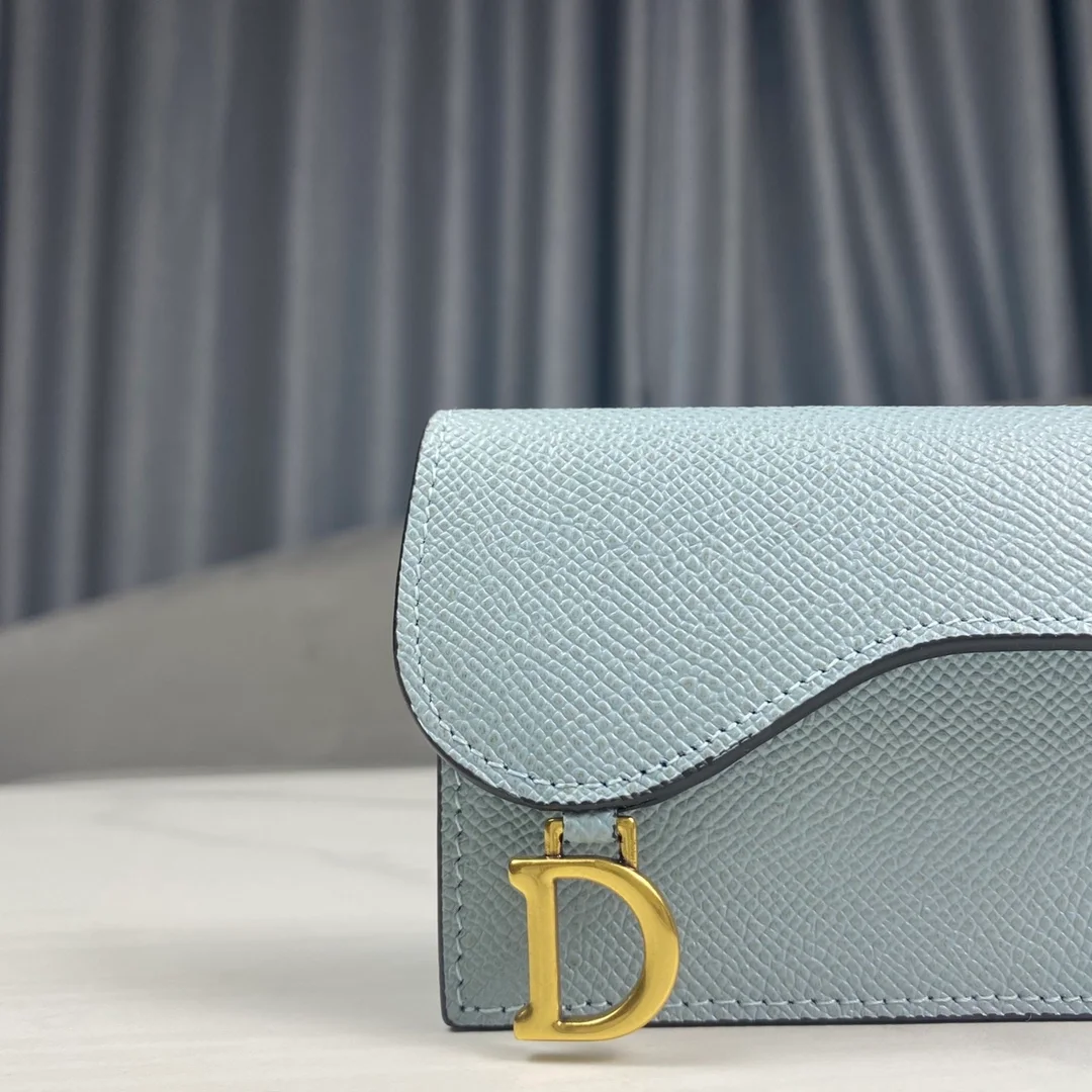 새들 플랩 카드 지갑 블루 상세