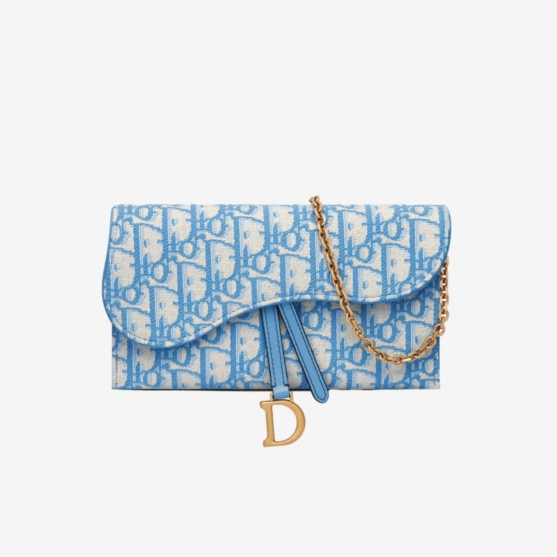 오블리크 새들 장지갑 블루 상세