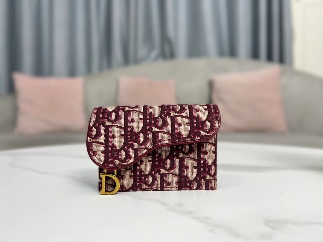 오블리크 플랩 미니 카드지갑 레드 상세