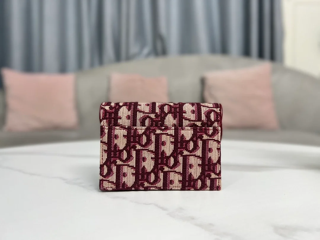 오블리크 플랩 미니 카드지갑 레드 상세