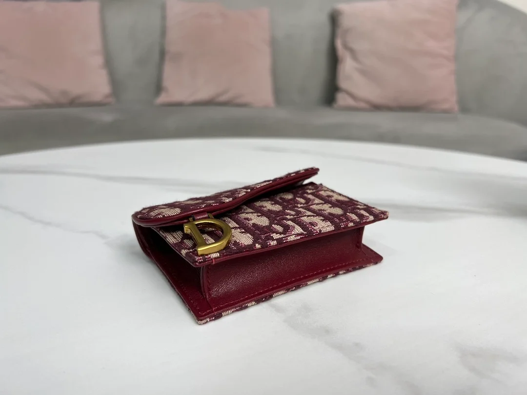 오블리크 플랩 미니 카드지갑 레드 상세