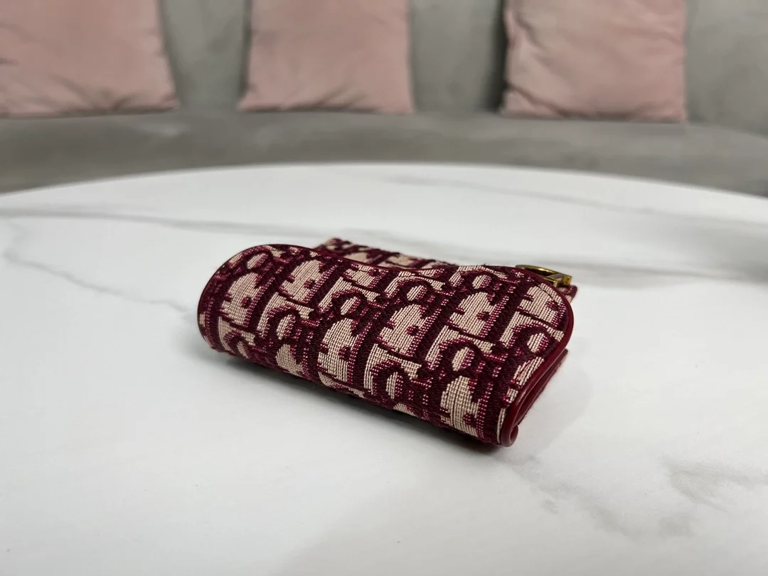 오블리크 플랩 미니 카드지갑 레드 상세