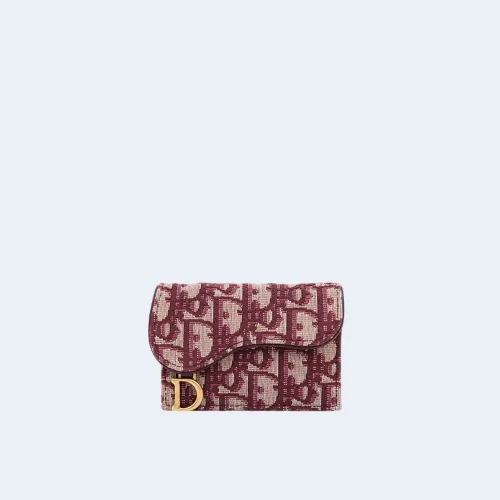 오블리크 플랩 미니 카드지갑 레드