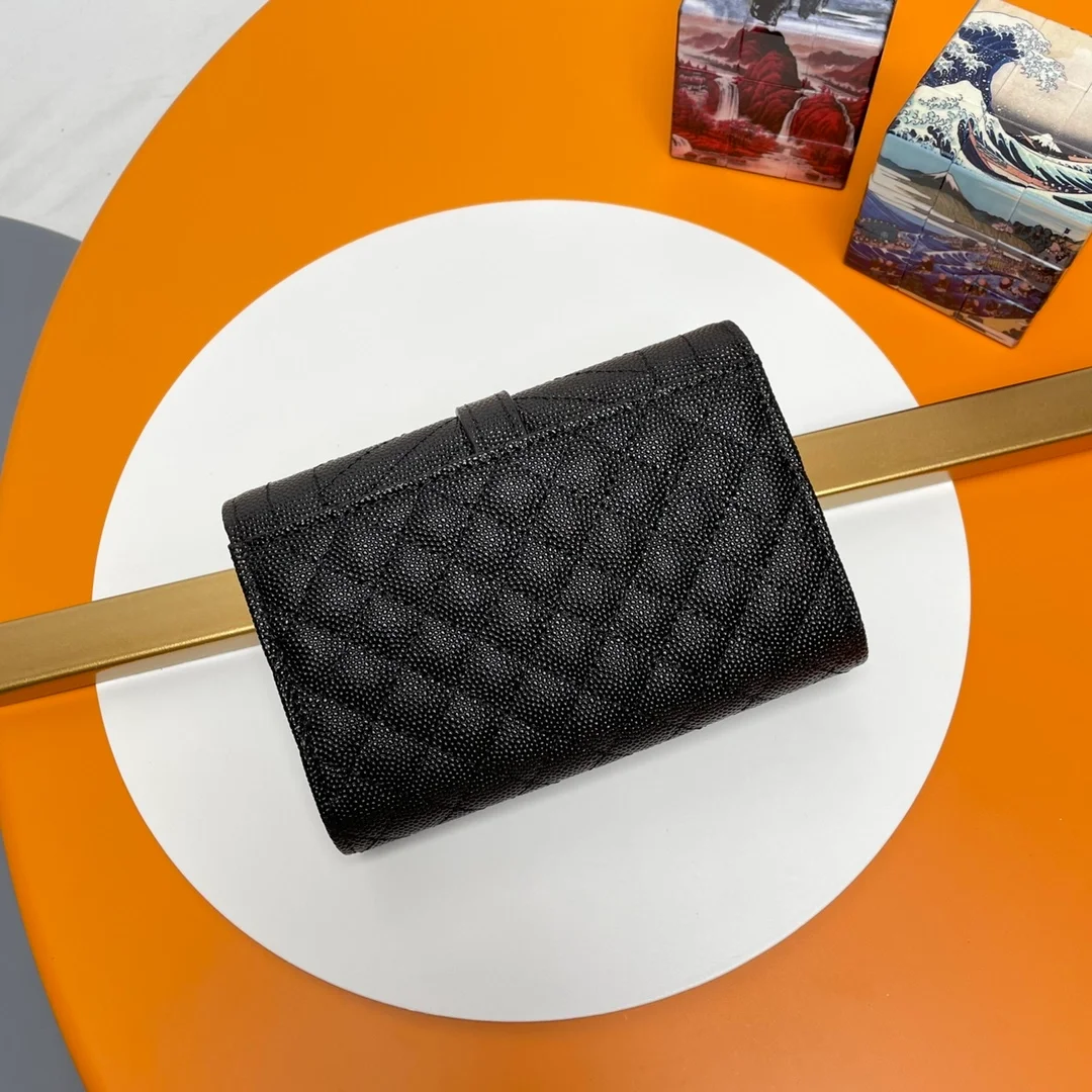 엔벨로프 스몰 지갑 블랙 골드 상세