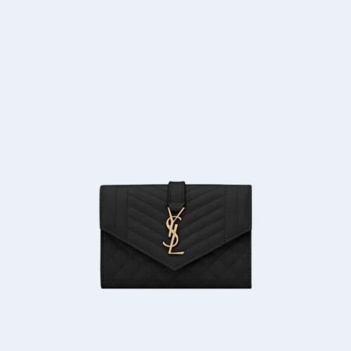 엔벨로프 스몰 지갑 블랙 골드