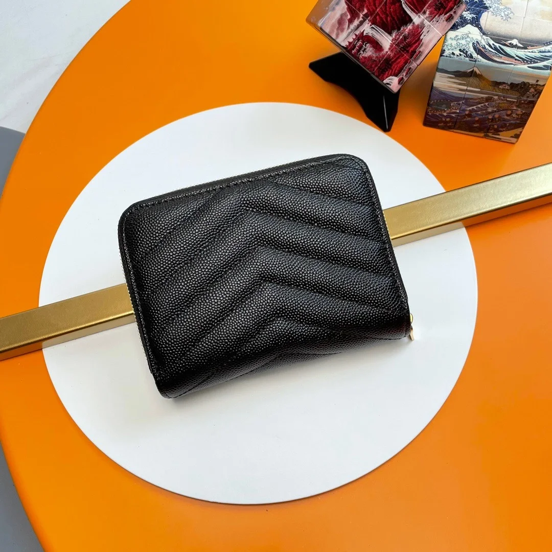 컴팩트 지퍼 어라운드 월릿 골드 상세