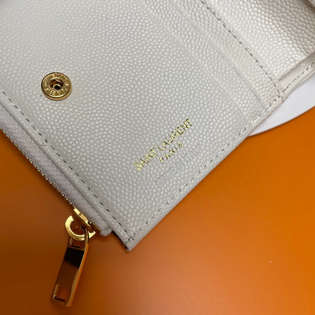 모노그램 2단 지갑 화이트 골드 상세