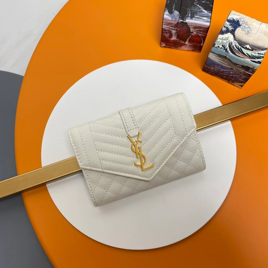 엔벨로프 스몰 지갑 화이트 골드 상세