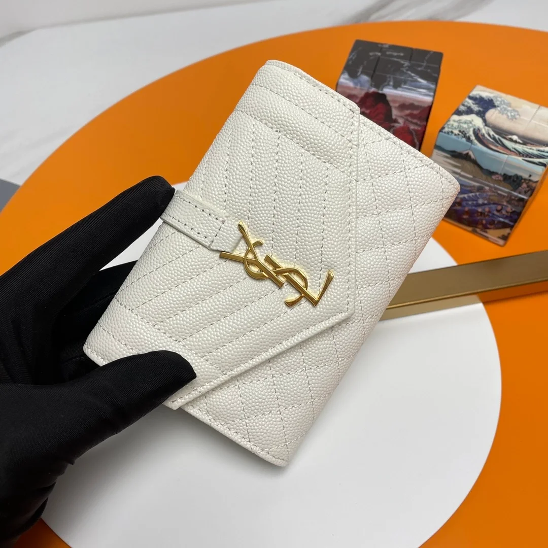 엔벨로프 스몰 지갑 화이트 골드 상세