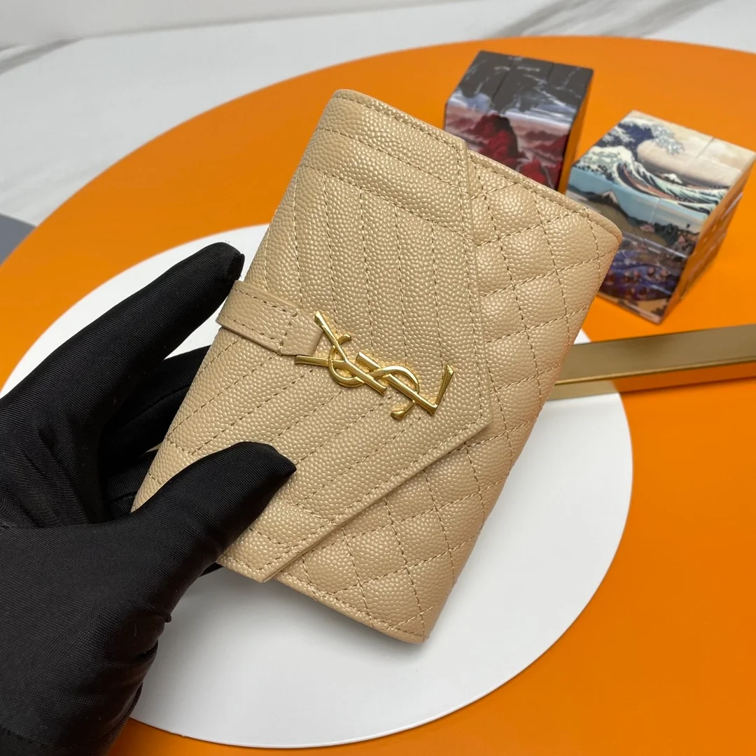 엔벨로프 스몰 지갑 베이지 골드 상세