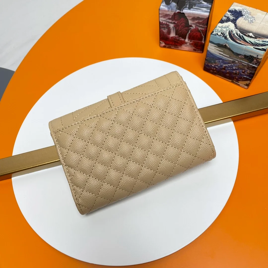 엔벨로프 스몰 지갑 베이지 골드 상세