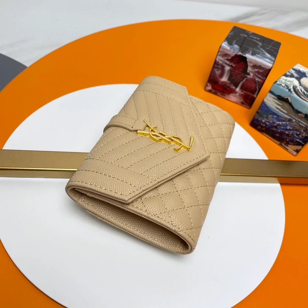 엔벨로프 스몰 지갑 베이지 골드 상세