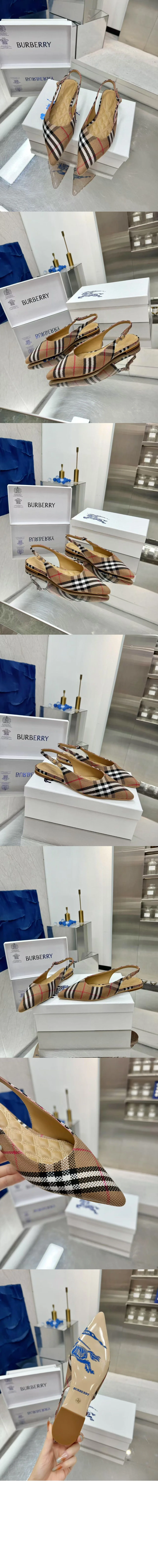 체크 데임 슬링백 발레리나 811314 상세