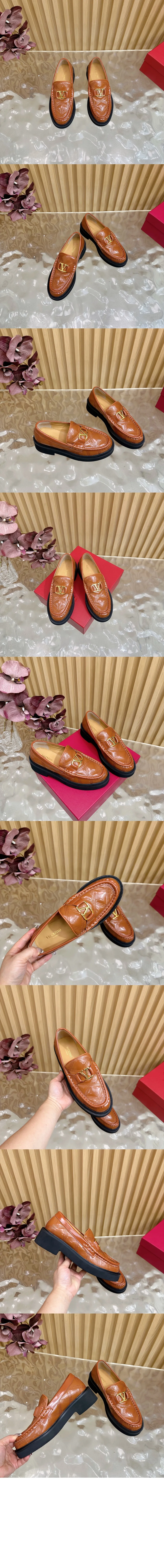 퀼티 가죽 로퍼 상세