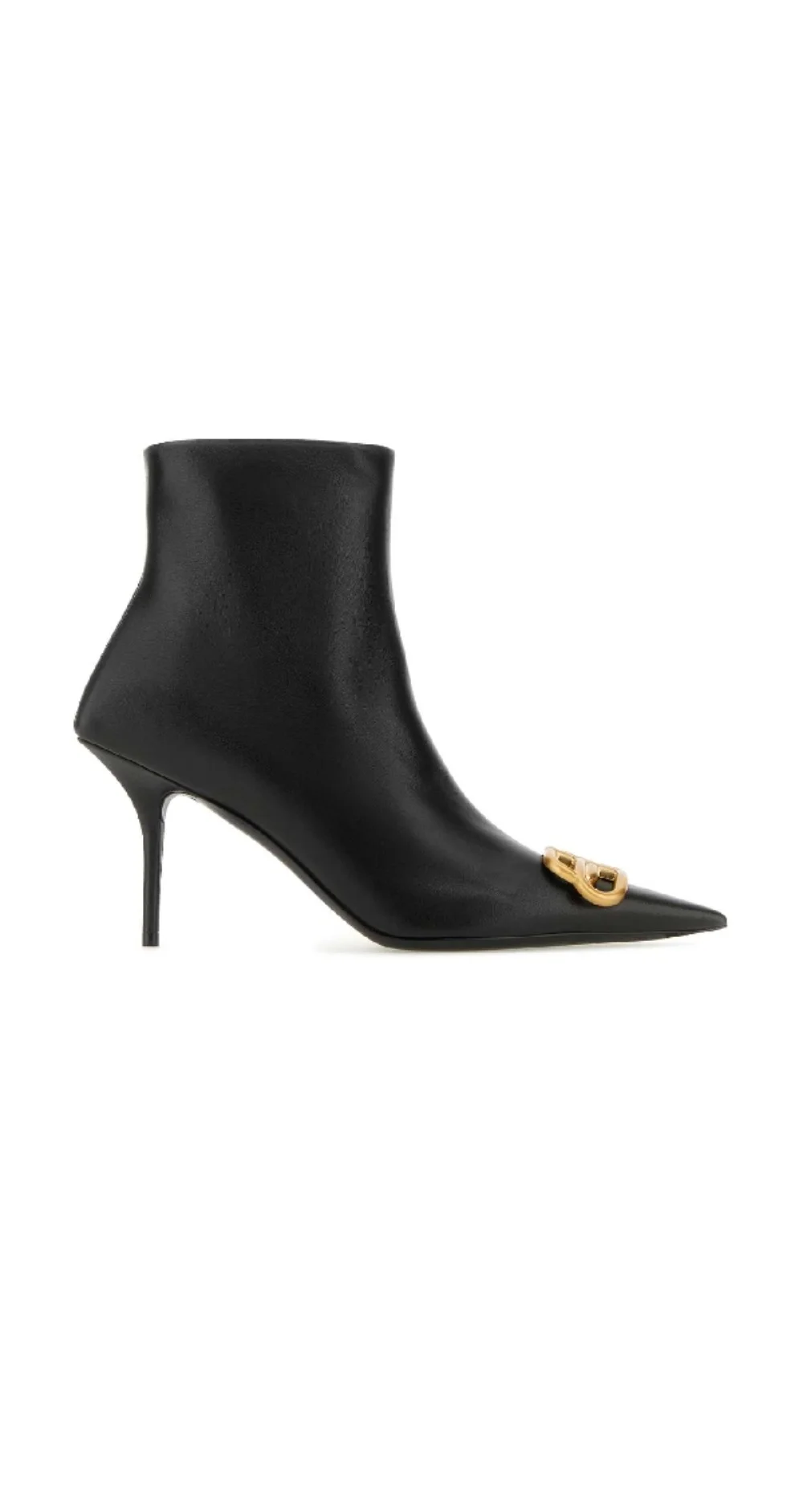 BB 로고 장식 레더 앵클 부츠힐 상세