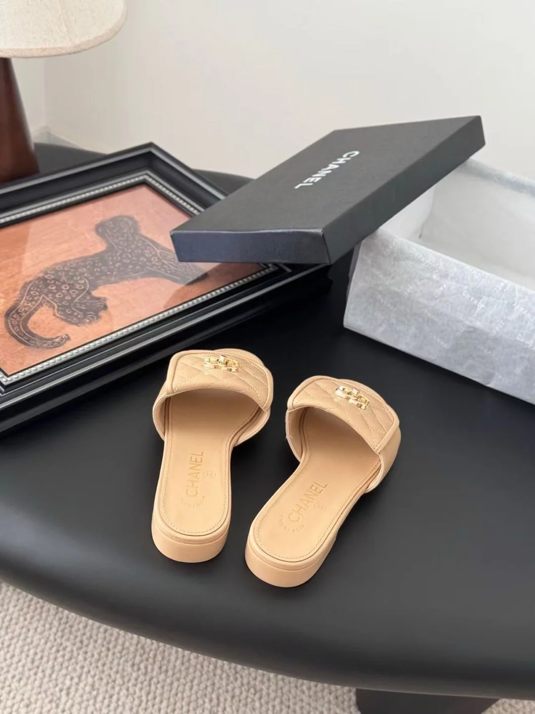 슬라이드 슬리퍼 (베이지) 상세