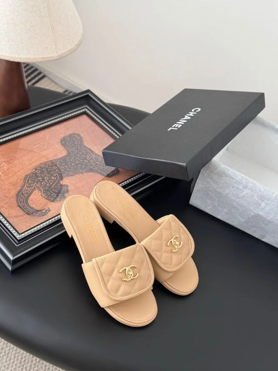 슬라이드 슬리퍼 (베이지) 상세