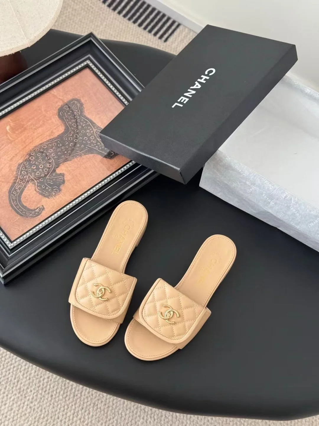 슬라이드 슬리퍼 (베이지) 상세