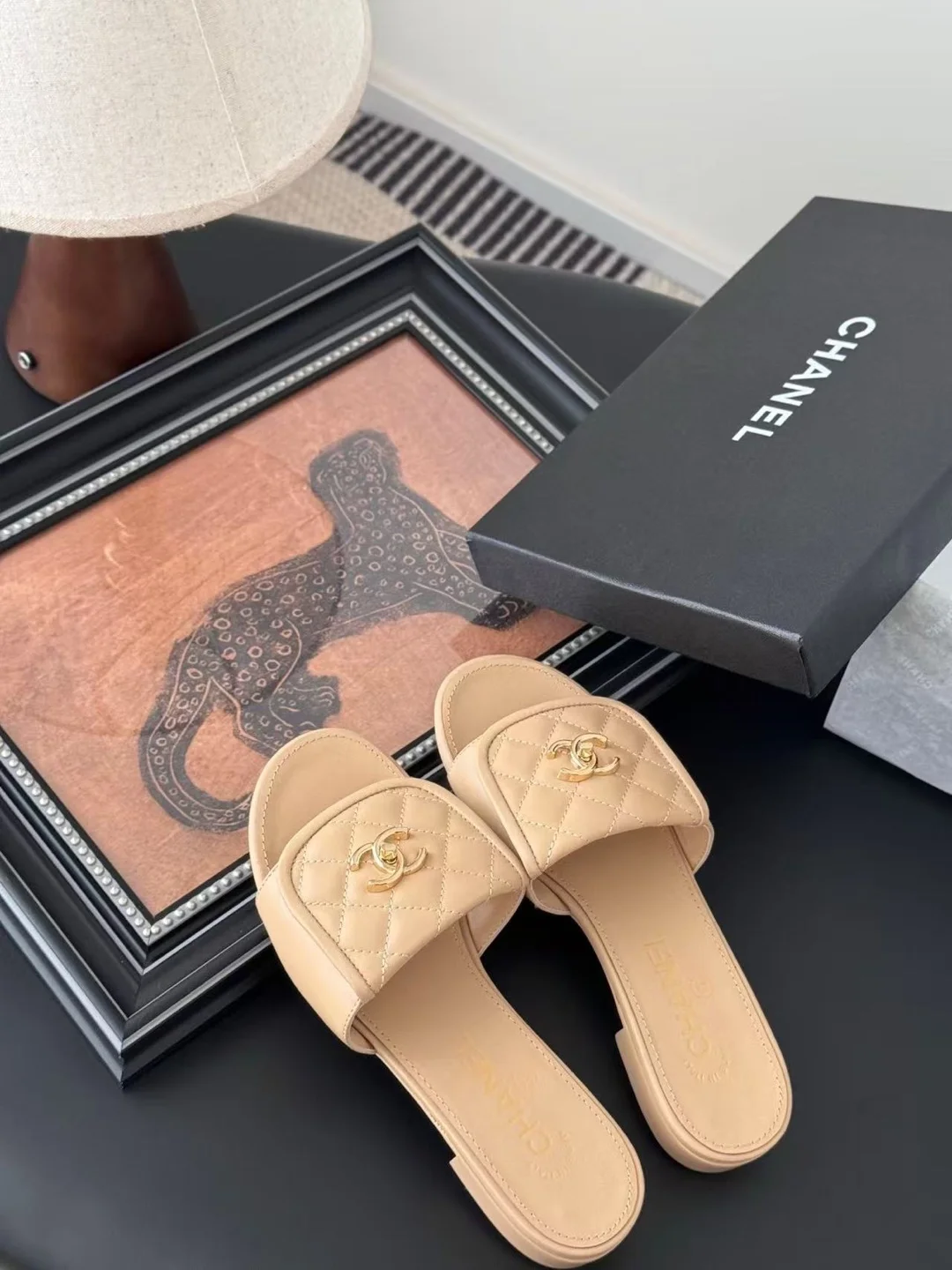 슬라이드 슬리퍼 (베이지) 상세