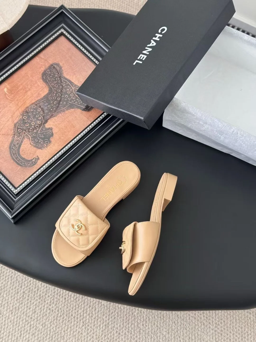 슬라이드 슬리퍼 (베이지) 상세