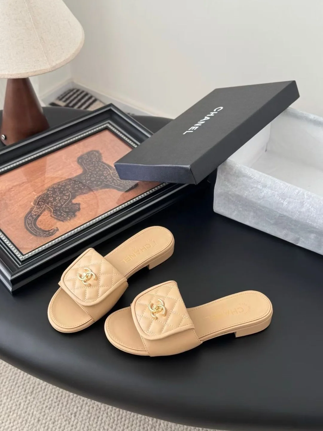 슬라이드 슬리퍼 (베이지)