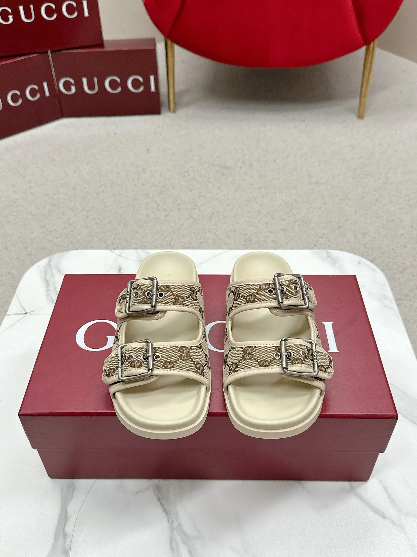 25 GG 클래식 올드 캔버스 비치 샌들(3color) 상세