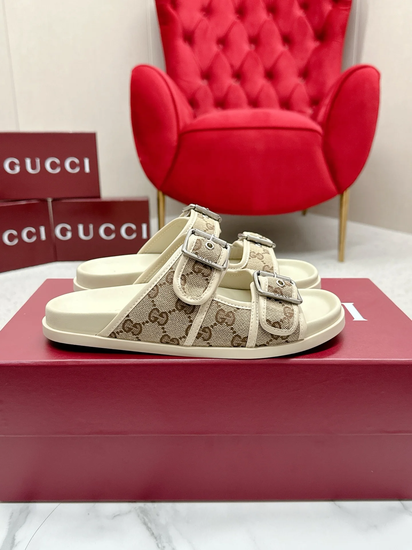 25 GG 클래식 올드 캔버스 비치 샌들(3color) 상세