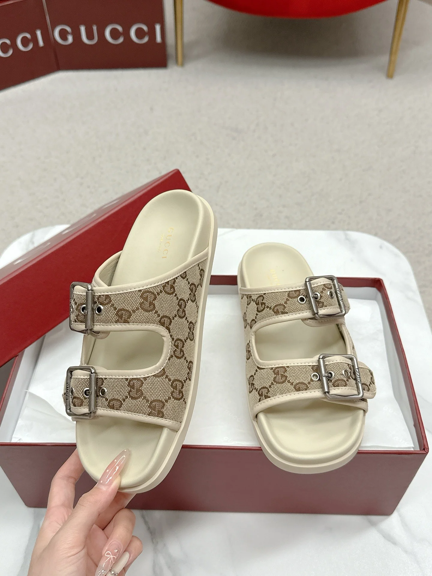 25 GG 클래식 올드 캔버스 비치 샌들(3color) 상세