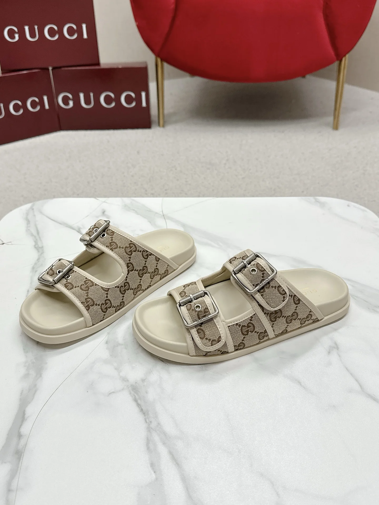 25 GG 클래식 올드 캔버스 비치 샌들(3color) 상세