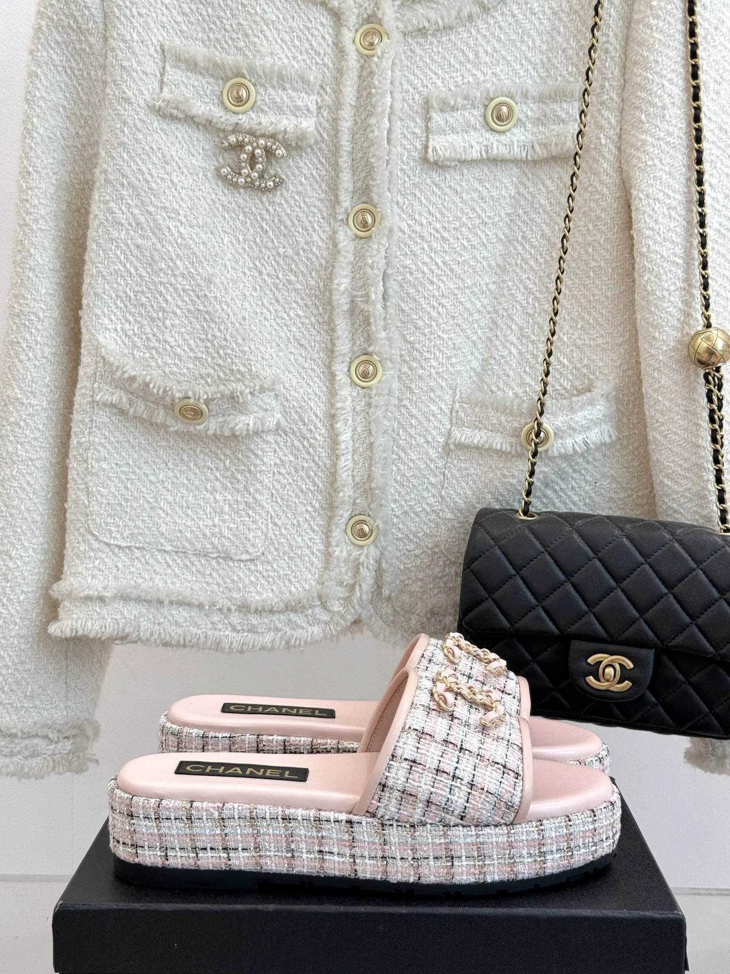 25C 봄여름 신상 더블 C 슬리퍼(3color) 상세