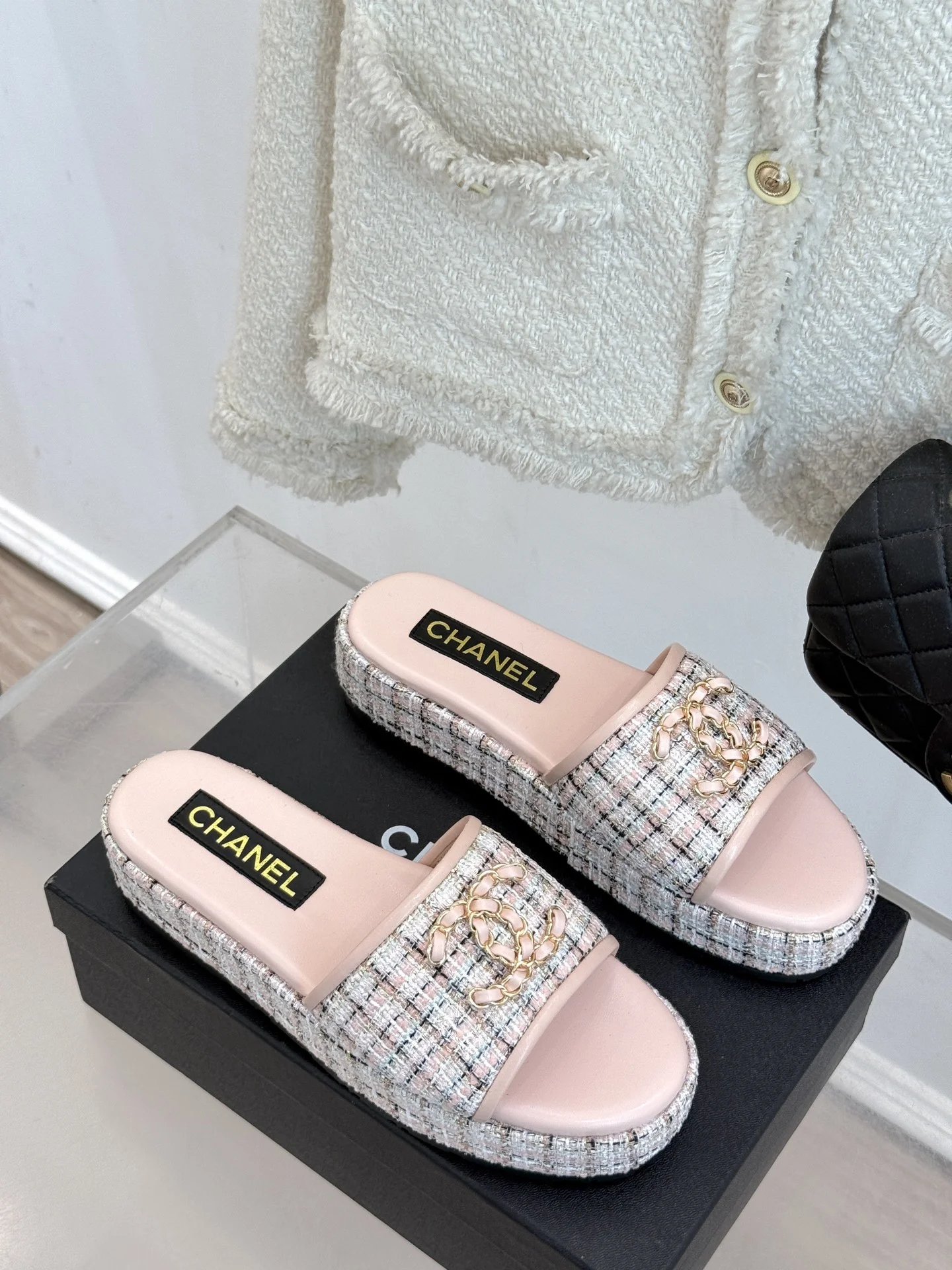 25C 봄여름 신상 더블 C 슬리퍼(3color) 상세