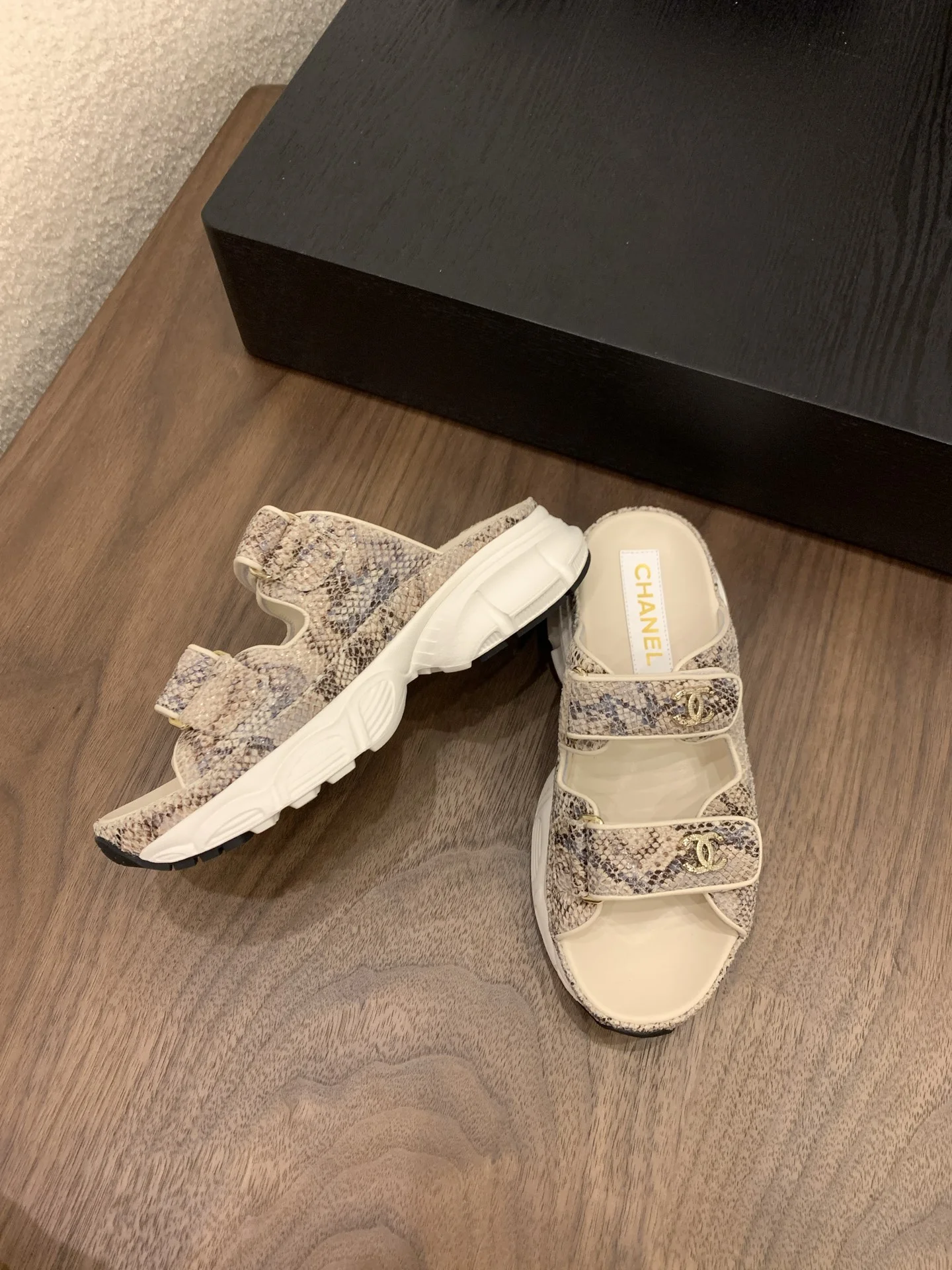 통굽 벨크로 슬리퍼(3color) 상세