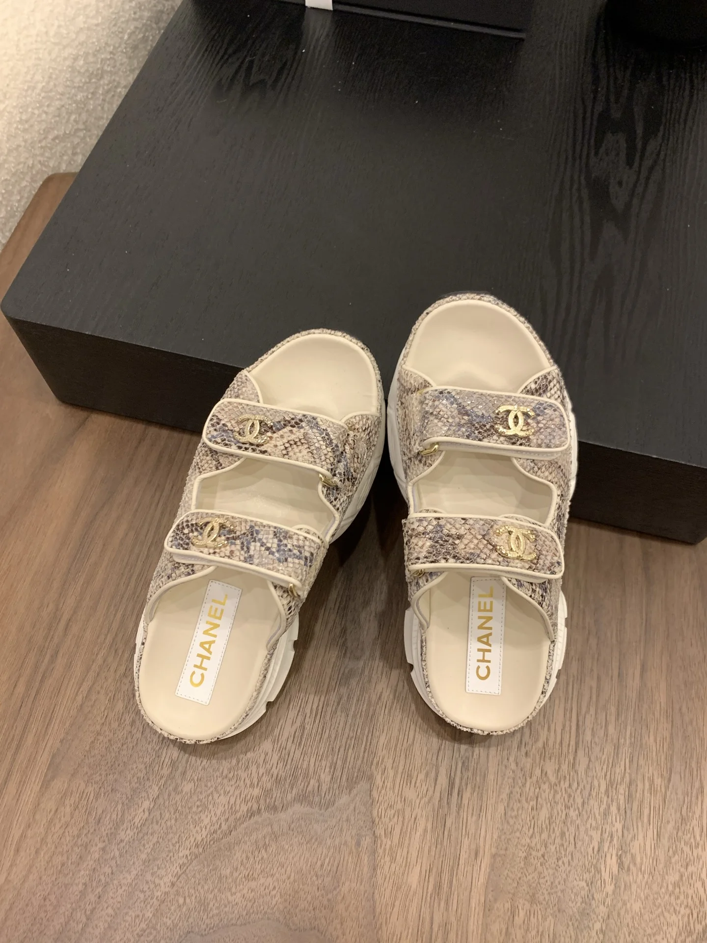 통굽 벨크로 슬리퍼(3color) 상세