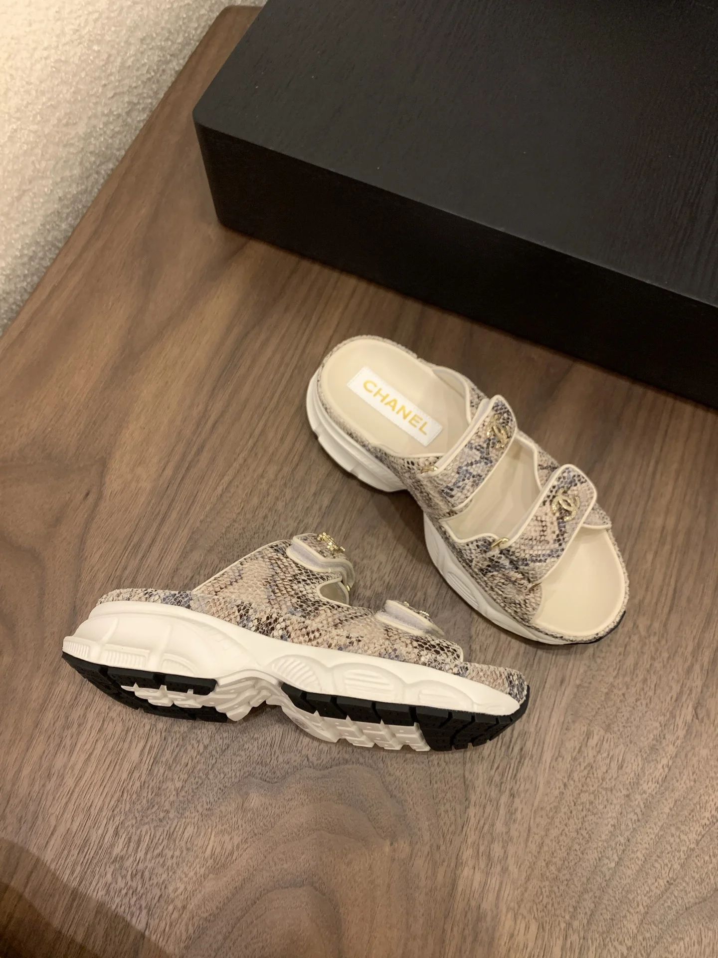 통굽 벨크로 슬리퍼(3color) 상세