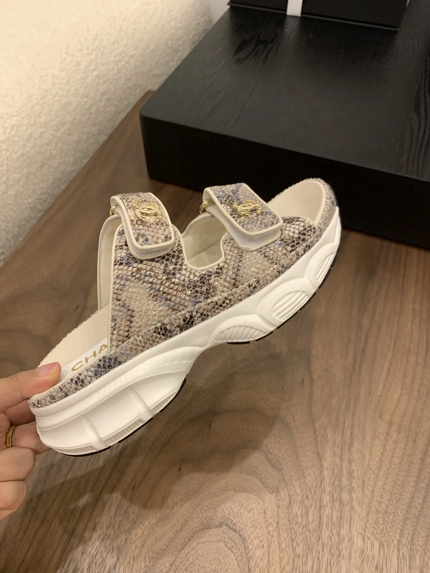 통굽 벨크로 슬리퍼(3color) 상세