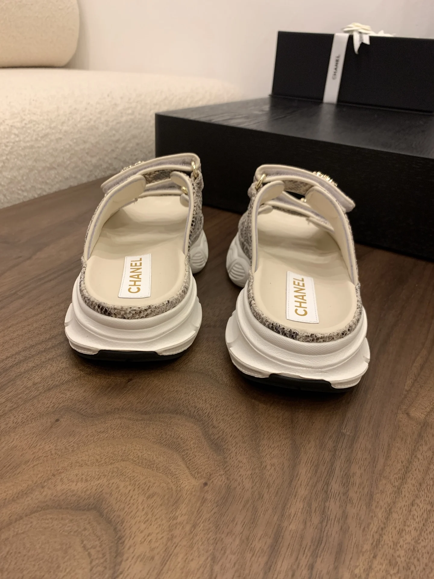 통굽 벨크로 슬리퍼(3color) 상세