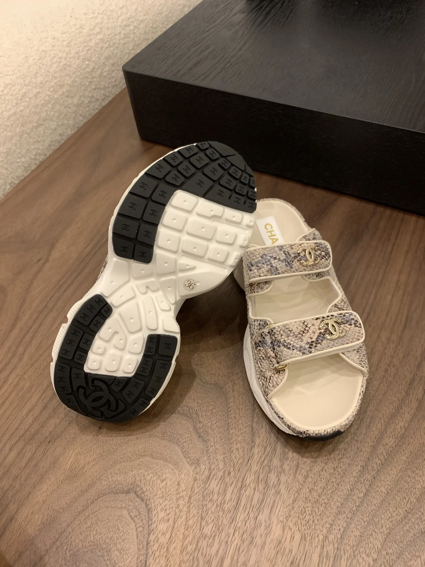 통굽 벨크로 슬리퍼(3color) 상세